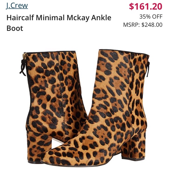 J Crew Haircalf Minimal Mckay Ankle Boot - Picture 3 of 4